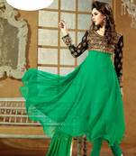 Ladies latest fashion – frock style green anarkali suit