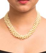 Multi-Layer Pearl Designer Necklace Set with matching Earrings