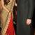 Indian Replica Ethnic Malaika Red Brown Lenin Jute Chiffon Saree