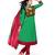 Riti Riwaz green cotton  anarkali suit with dupatta