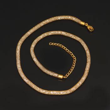 Gold Plated Gold Color Alloy Necklace Jewellery 3