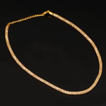 Gold Plated Gold Color Alloy Necklace Jewellery 4