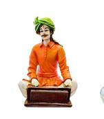 Polyresine Set of 3 Rajasthani Men Showpiece Playing Instruments