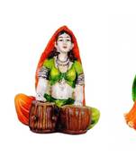 Polyresine Set of 3 Ladies Playing Different Instruments Showpiece