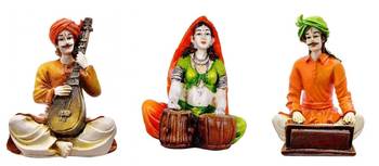 Set of 2 Men  and  1 Lady Playing Different Instruments/Best Gifting Option/Best for Home Decoration 1