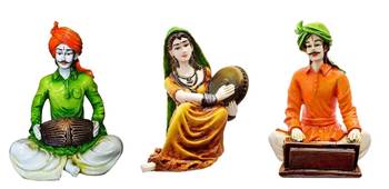 Set of 3 Rajasthani Idols for Home Decor/Decor/Gifting Option/Best for Office Decor 1