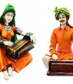 Polyresine Rajasthani Set of 2 Showpiece/Best for Home Decor/Gifting Option/Best for Office Decor