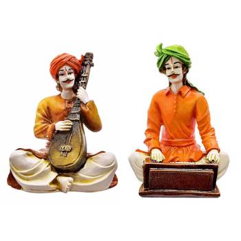 Couples Rajasthani Showpiece (Set of 2)/Decor/Gifting Option/Best for Office Decor 1
