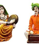 Couples Rajasthani Showpiece (Set of 2)/Decor/Gifting Option/Best for Office Decor