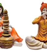 Rajasthani Couple With Hukka  and  Chaas