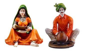 Polyresine Couple Making Supdi  and  Pottery 1