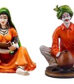 Polyresine Couple Making Supdi  and  Pottery