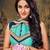 Cyan embroidered cotton silk party-wear-kurtis