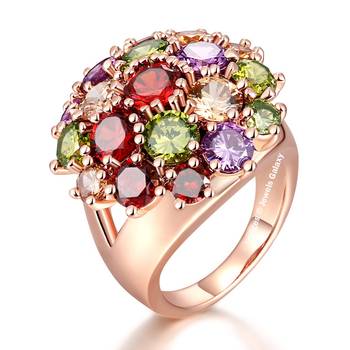 Multicolor Cubic Zirconia Rings 1