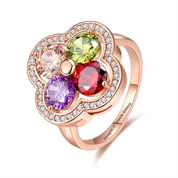 Multicolor crystal rings 1