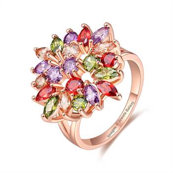 Multicolor crystal rings 1