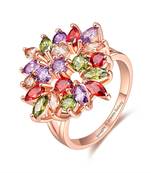 Multicolor crystal rings