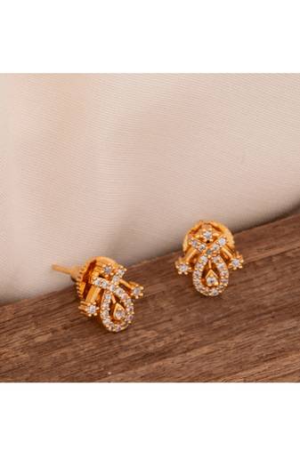Diamond earrings SMALL Bush type one gram gold