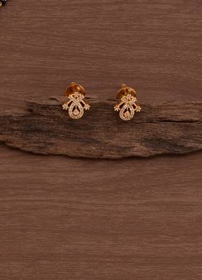 Diamond earrings SMALL Bush type one gram gold 2