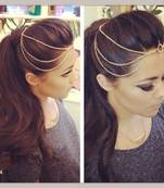 Gold Chains Plain Circle Mathapatti