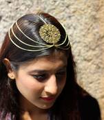 Gold Chains And Filigree Flower Mathapatti