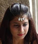 Swarovski Kundan Crystal Gold Chain Mathapatti