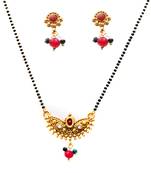 M4U Fashion Maroon Color Antique Magalsutra