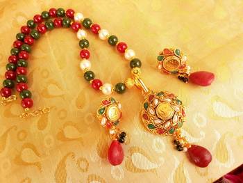 Beautiful Multicolor Beaded Temple Jewellery 1