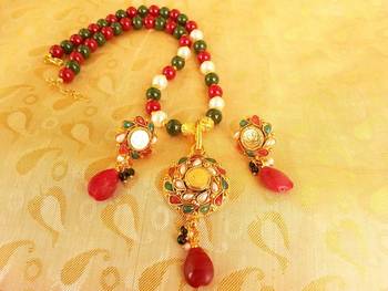 Beautiful Multicolor Beaded Temple Jewellery 2