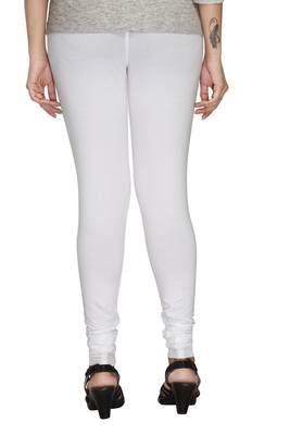 White Plain Cotton free size leggings 5