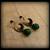 Antique Golden Stud - Dark Green