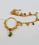Gold Platted rajasthani nose ring nath