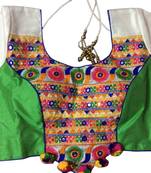 green art_silk Kutchwork stitched blouse