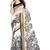 white printed cotton saree with blouse