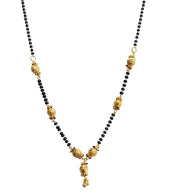 Gold topaz mangalsutra 2