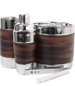 Faux leather bar set