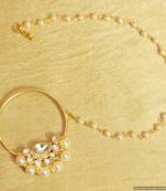 Kundan & Pearl Bridal Nose Ring