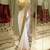 White plain georgette saree with blouse