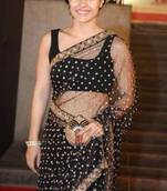 Indian Replica Ethnic Kajol Black Net Saree