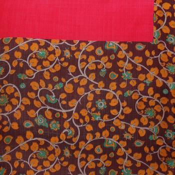 Pink Plain Semi Tussar Silk Saree With Blouse 5