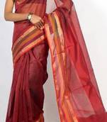 Supernet cotton banarasi zari border saree