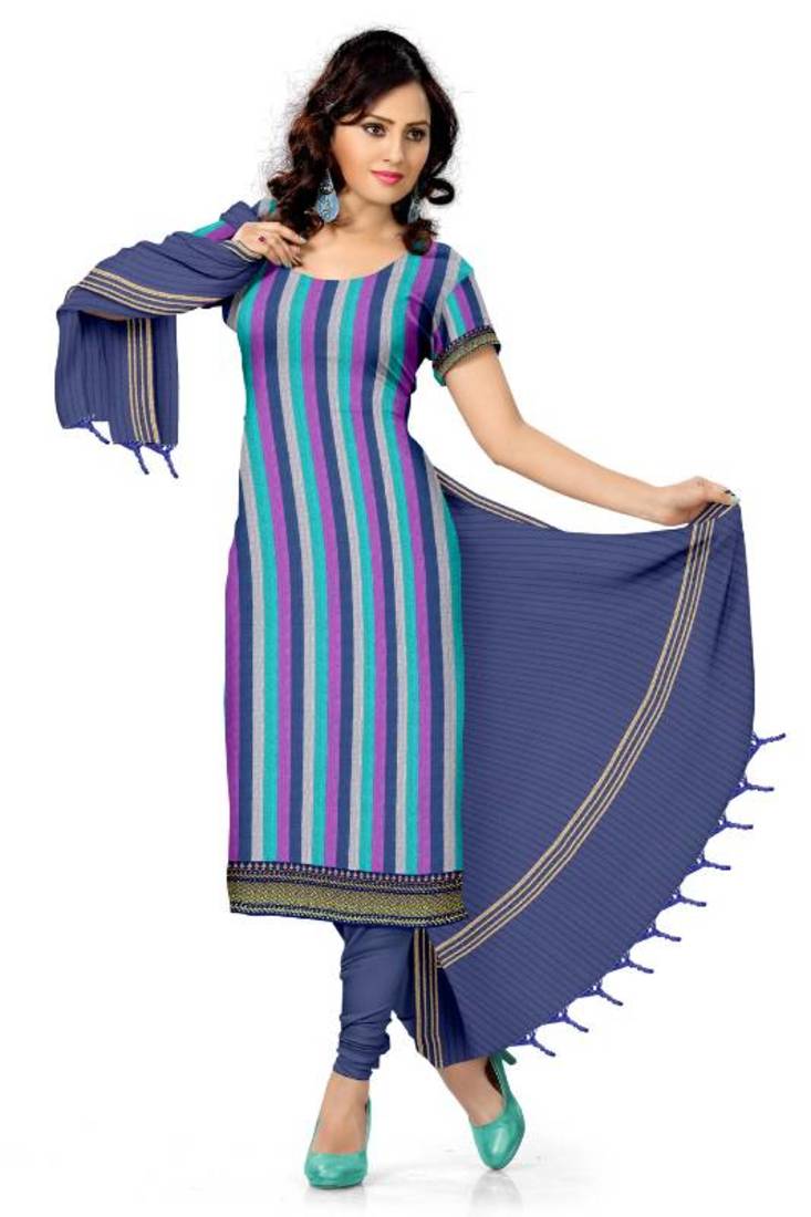 cotton dress material with zari border Buy Mustard Cotton Dress Material For Women