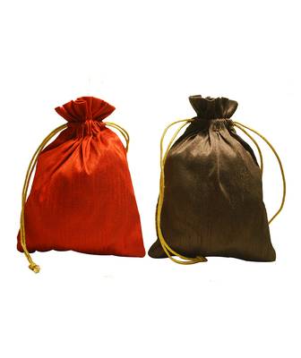 Clean Planet Orange  and  Brown Vibrant Potli 3
