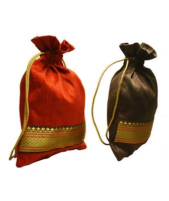 Clean Planet Orange  and  Brown Vibrant Potli 4