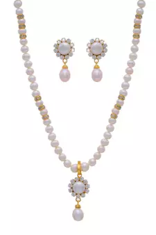 Natural Pearls Earls Set From Hyderabad 