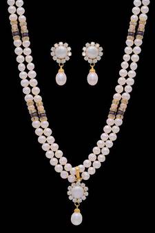 Natural Pearls Double String Set From Hyderabad 