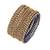 Thread Work With Gold Plating Blue Color Glass Stone Bangle Size: 2.10