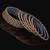 Thread Work With Gold Plating Blue Color Glass Stone Bangle Size: 2.10