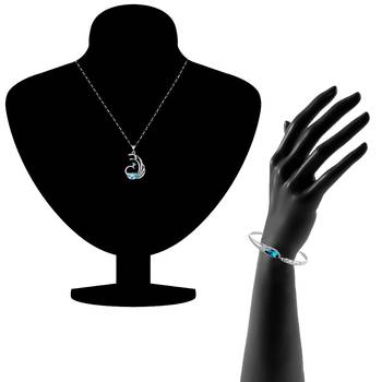 Blue crystal jewellery-combo 2