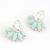 Flower Crystal Gem Cubic Zircon Stud Earrings For Women
